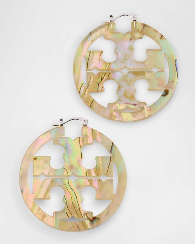 Miller Hoop Earrings, Abalone