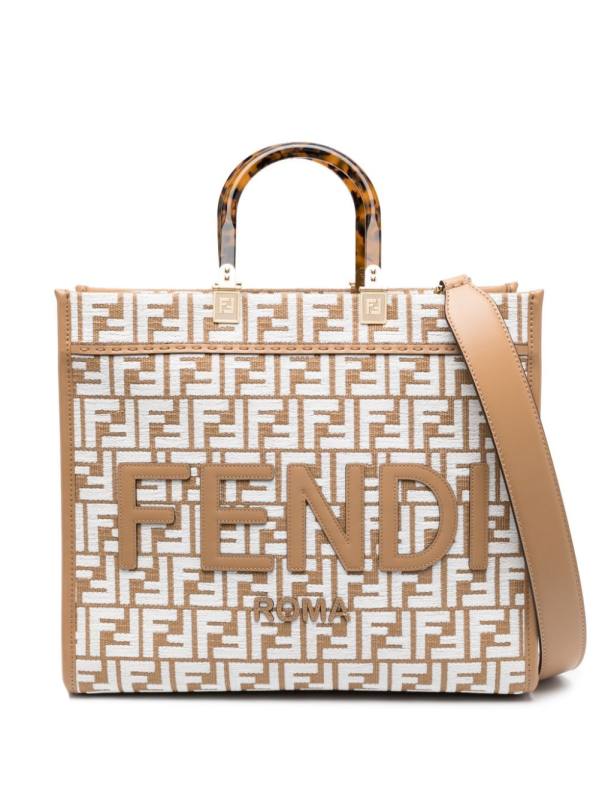 medium Sunshine raffia tote bag