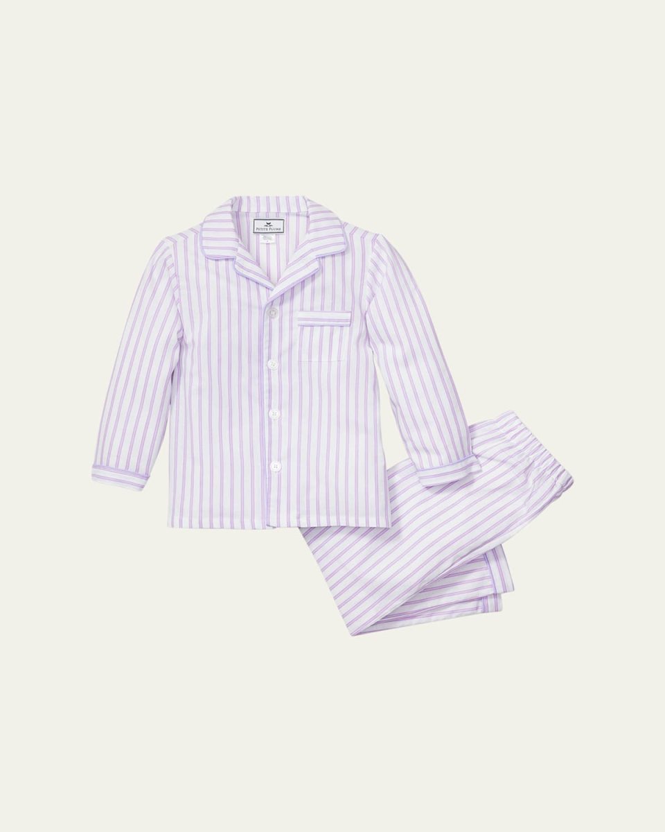 Kid's Striped Two-Piece Pajama Set, Size 2-12