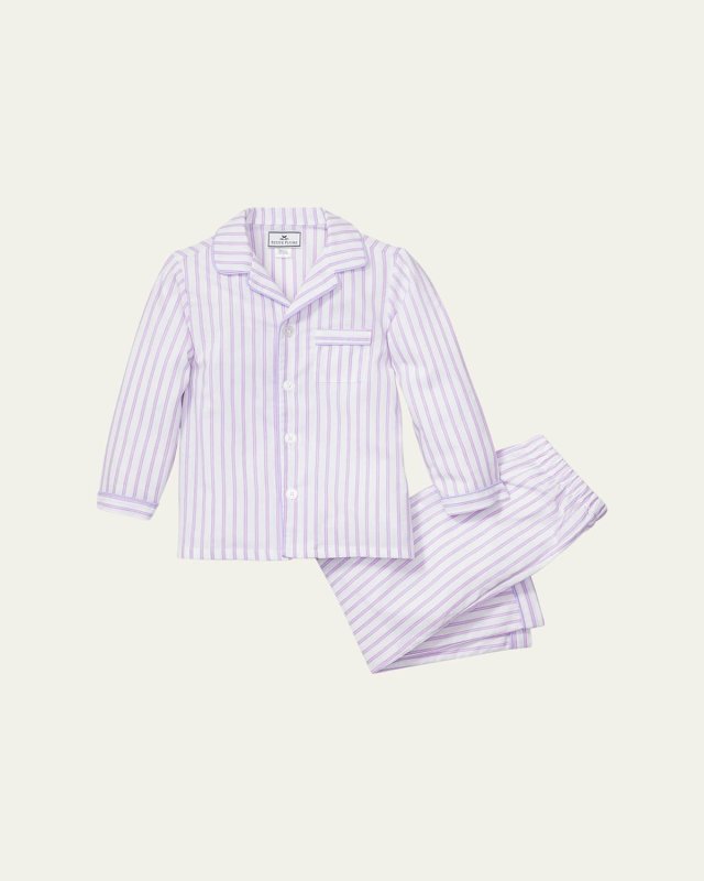 Kid's Striped Two-Piece Pajama Set, Size 2-12