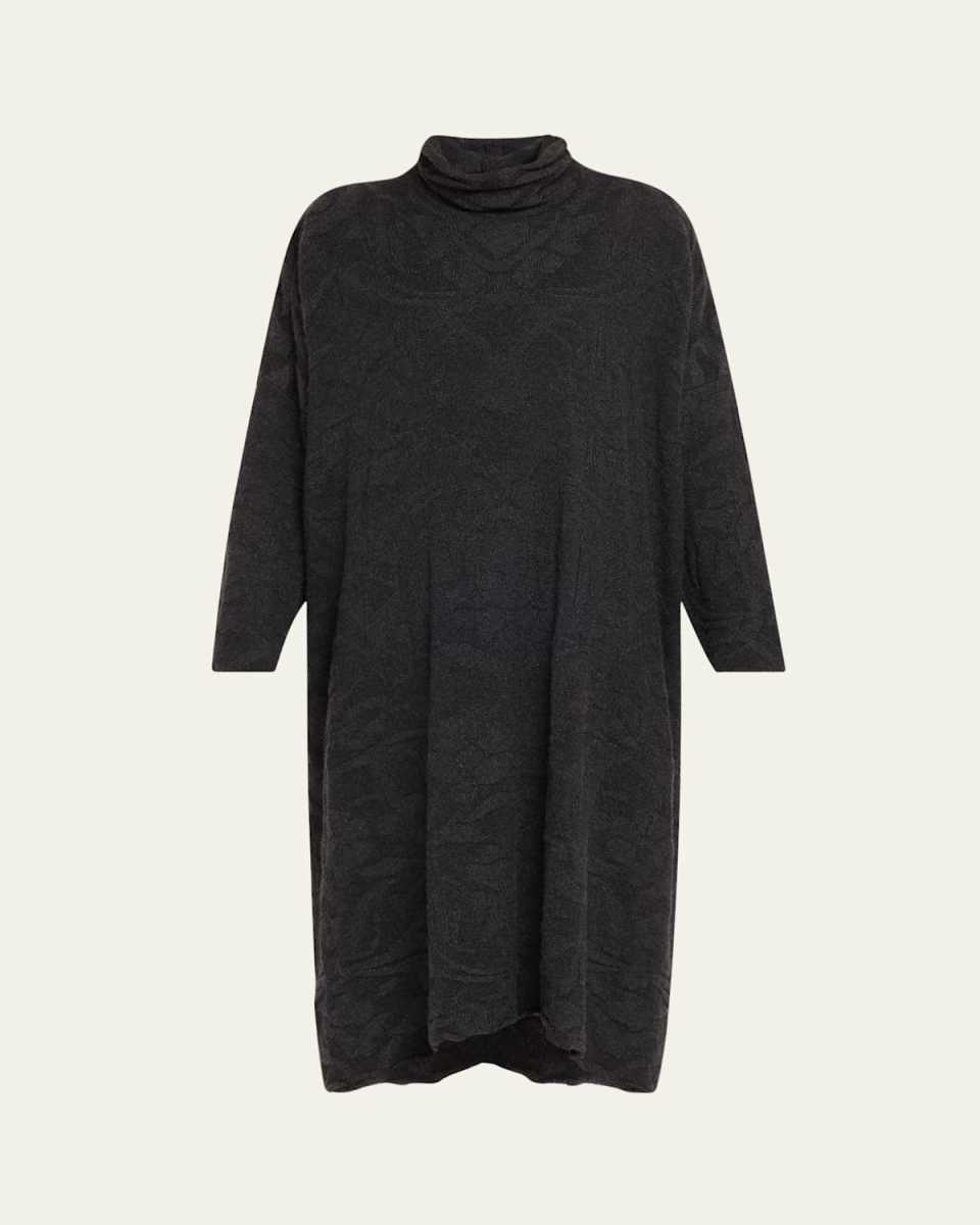 Floral Fine-Gauge Knit Cashmere Dress