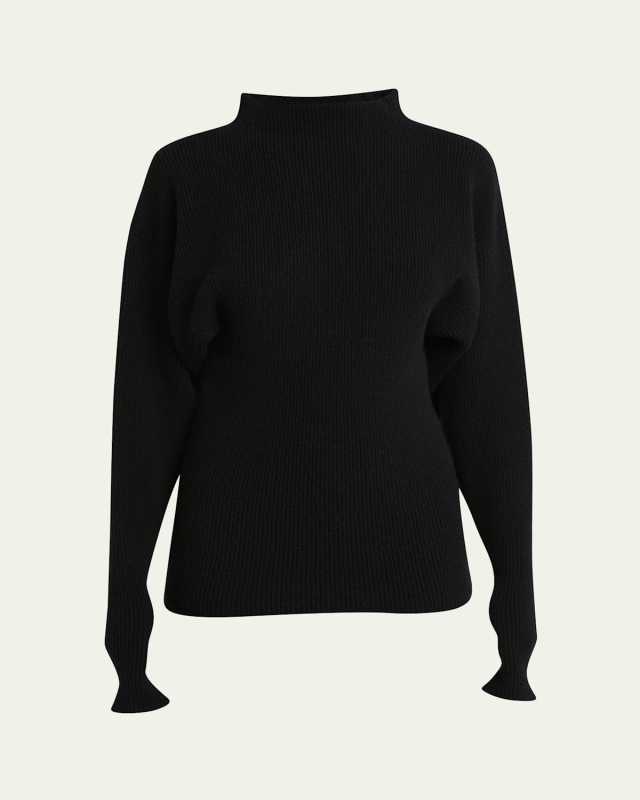 Darne Dolman-Sleeve Fitted-Waist Sweat