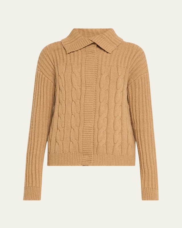 The University Cable-Knit Cardigan