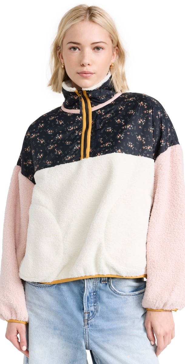 THE GREAT Outdoors The Plush Colorblockweatshirt Wilderness Floral