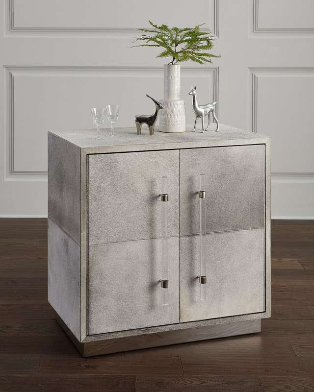Cassian Hairhide Bar Cabinet