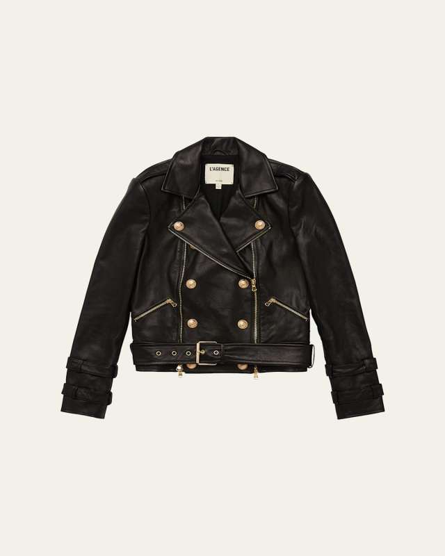 Billie Belted Leather Jacket