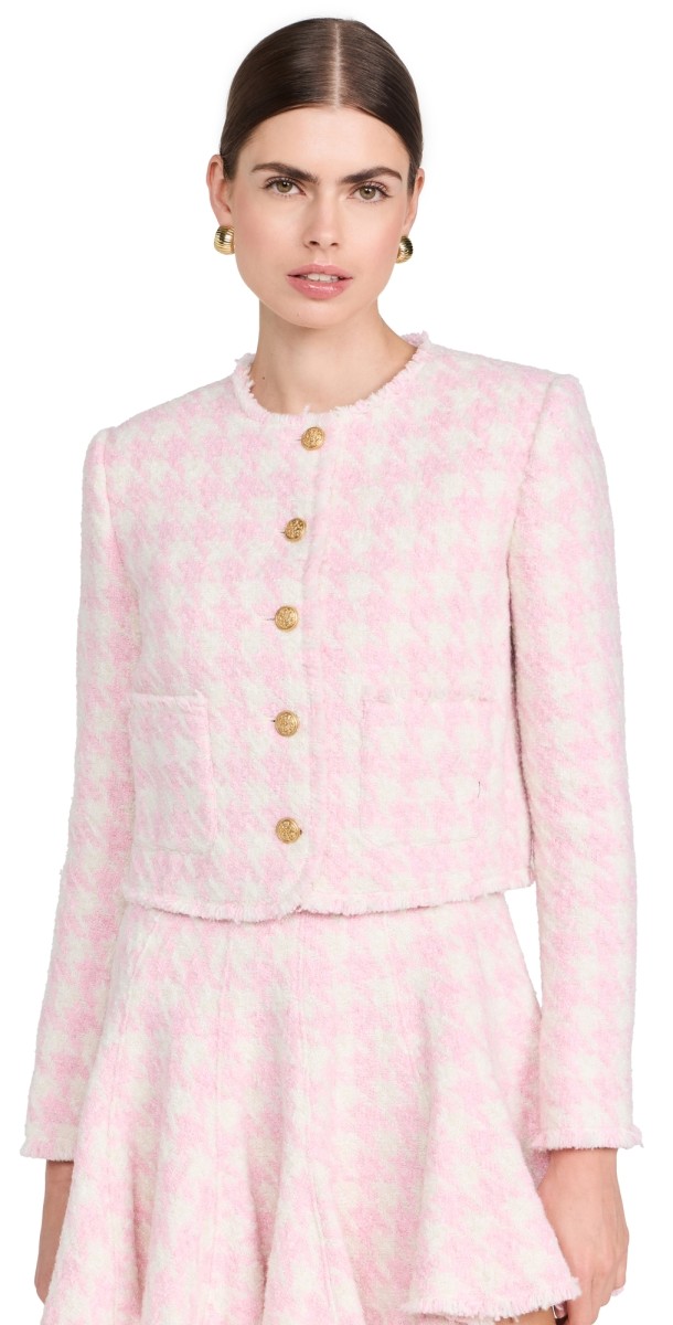 LoveShackFancy Antoine Jacket Rose Quartz