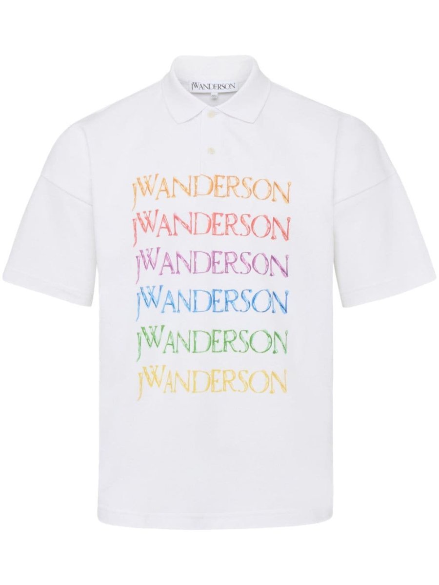 logo-print cotton polo shirt