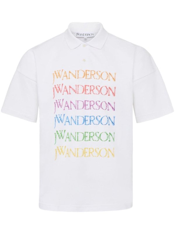 logo-print cotton polo shirt