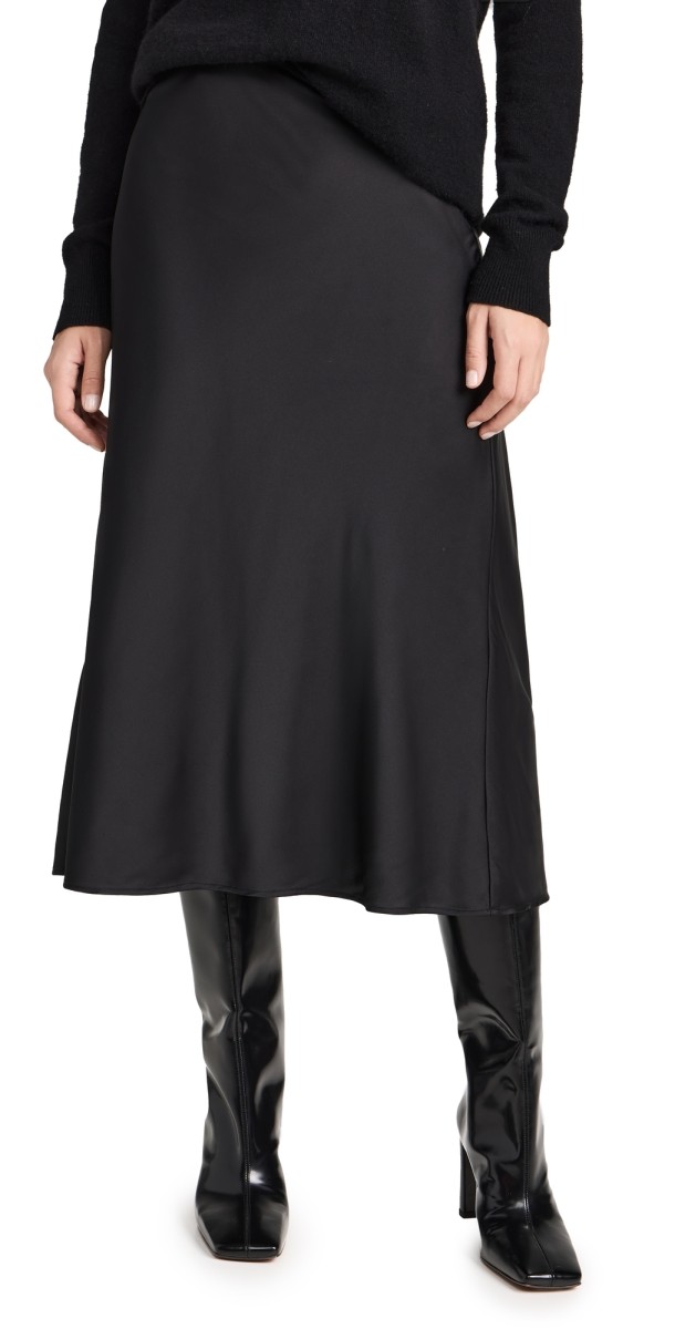 PAIGE Cicely Midi Skirt Black