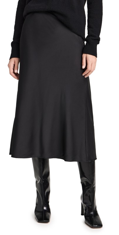 PAIGE Cicely Midi Skirt Black