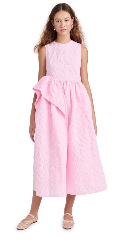 Cecilie Bahnsen Grappolo Matelassé Pink Ditte Dress Pink