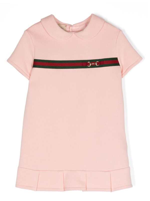 Web-trim cotton dress