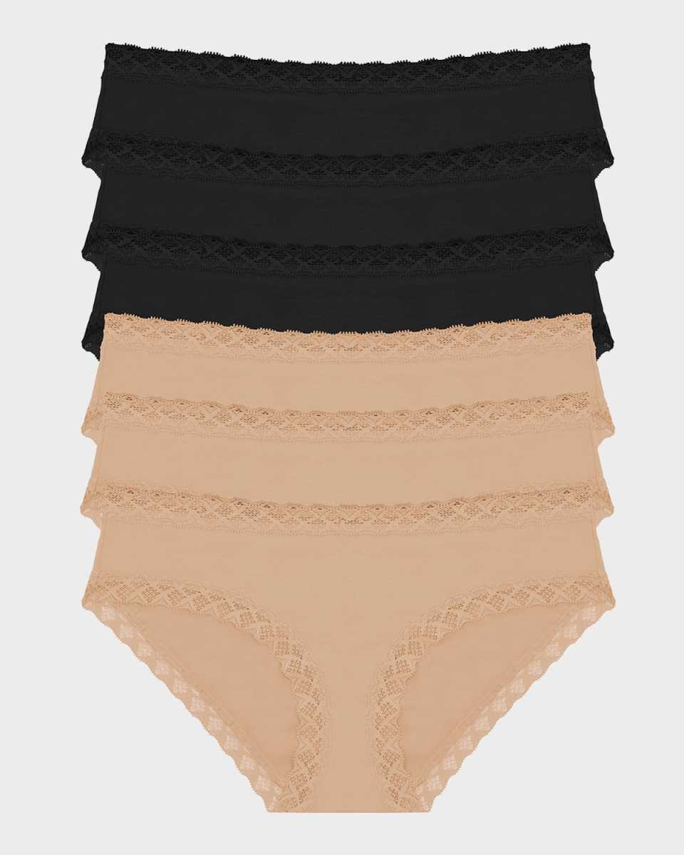 Lace-Trim Briefs, Pack of 6