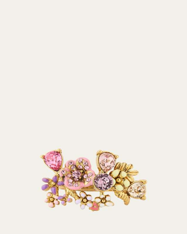 Enamel Flower Garden Ring