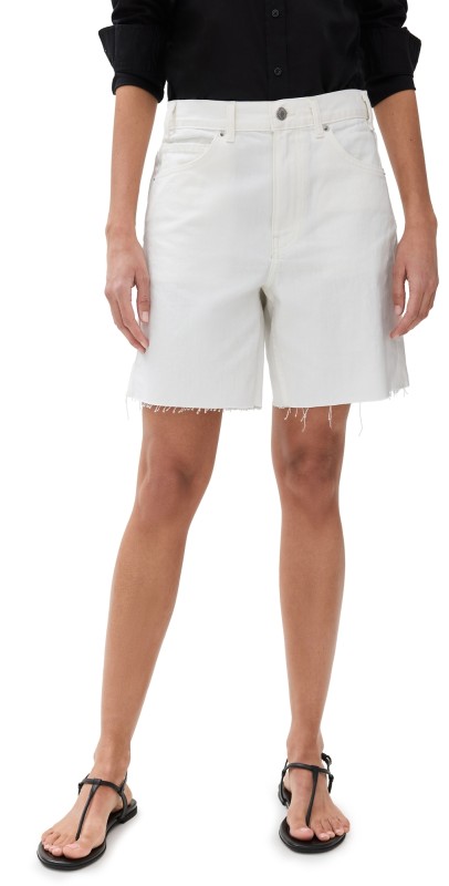 Nili Lotan Russel Denim Shorts Cream