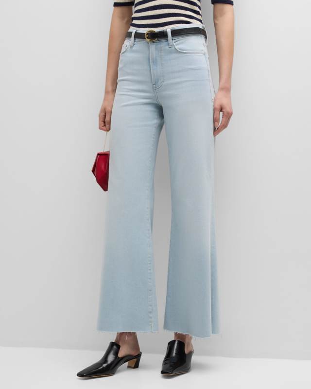 Le Palazzo Crop Raw-Hem Jeans