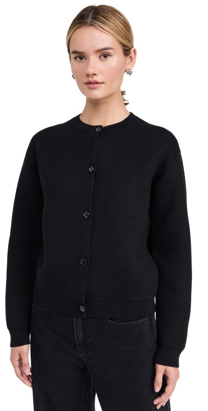 Theory Structured Cardigan Black
