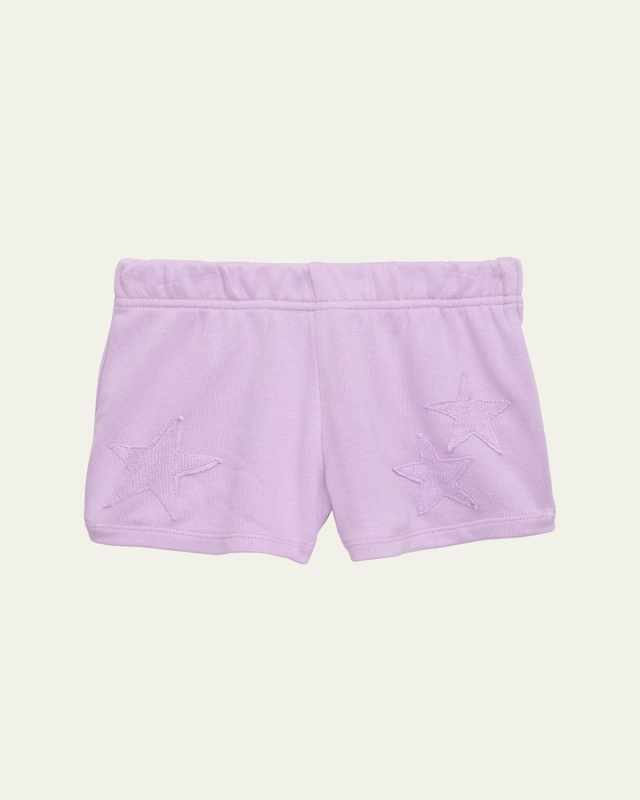 Girl's Star-Print Shorts, Size 4-