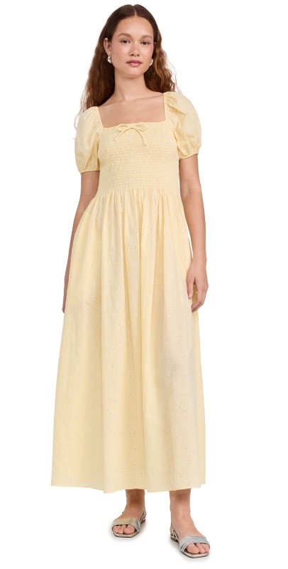 Solid & Striped The Corinna Dress Butter Yellow