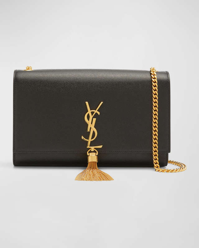 Kate Medium Tassel YSL Wallet on Chain in Grained Leather