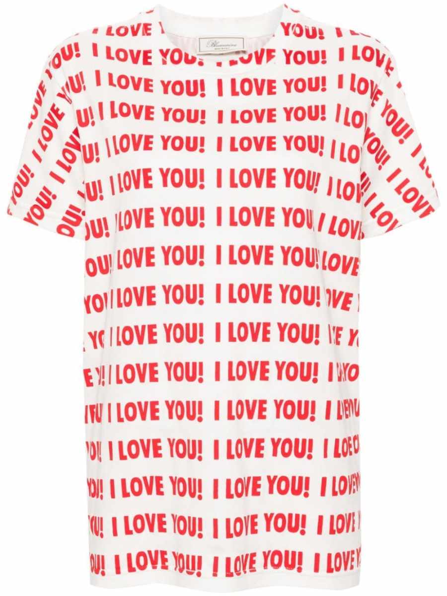 slogan-print T-shirt