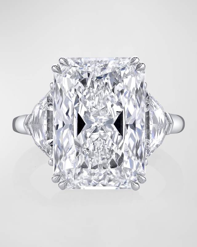 Platinum Elongated Radiant Cut Diamond Ring, 11.06tcw (Size 6.5)