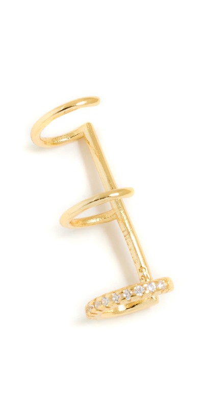 SHASHI Mercy Ear Cuff Yellow Gold