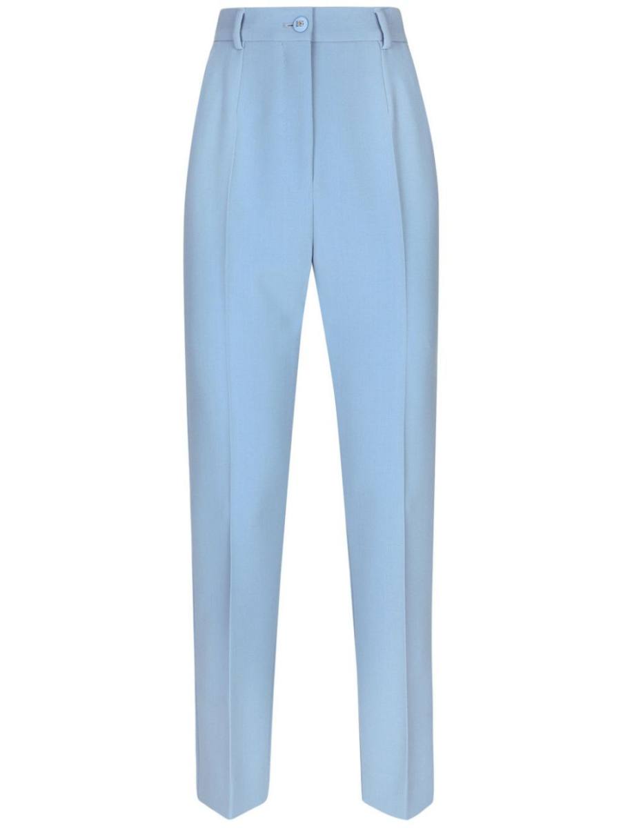 high-waisted tailored trousers