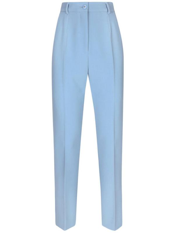 high-waisted tailored trousers