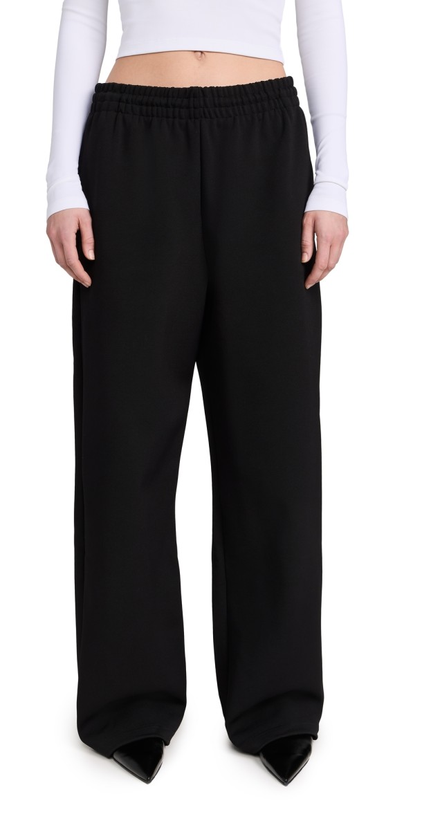 WARDROBE. NYC Semi Matte Track Pant Black