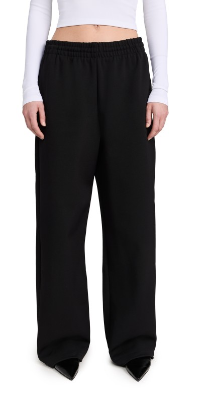 WARDROBE. NYC Semi Matte Track Pant Black