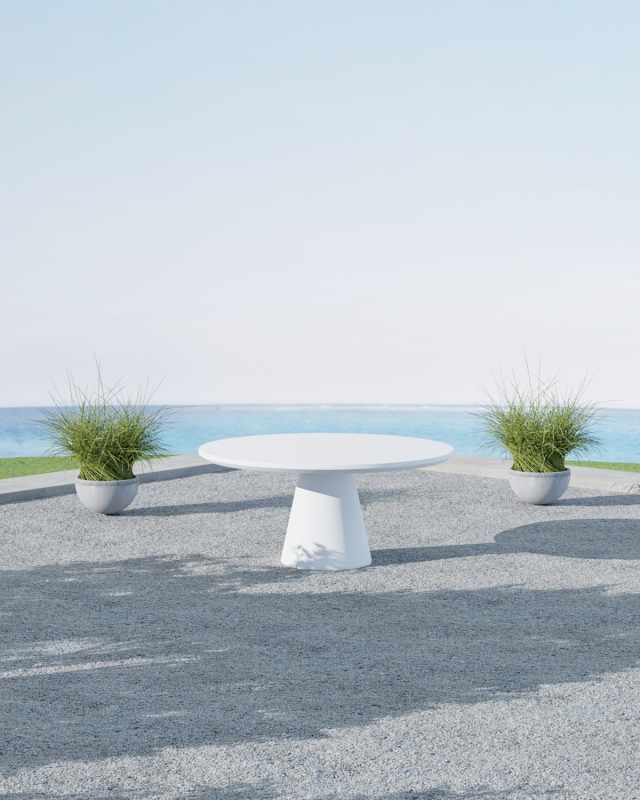 Pedestal Outdoor Dining Table