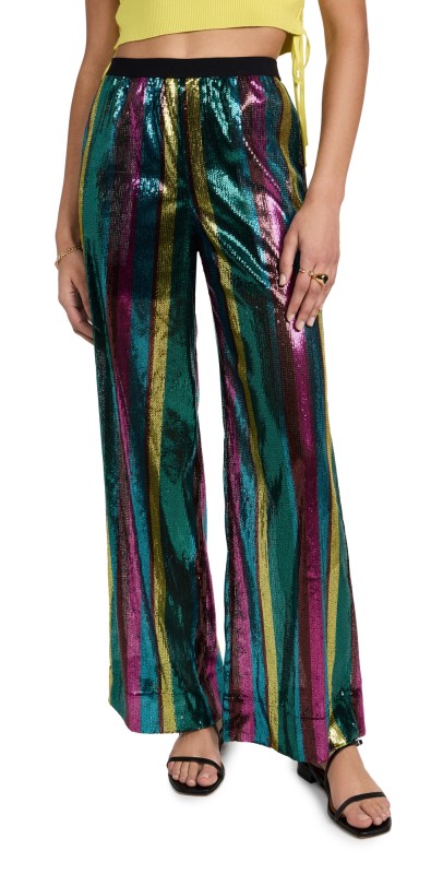 La Double J Holiday Palazzo Pants Riga Rainbow