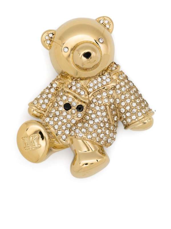 teddy bear metal brooch