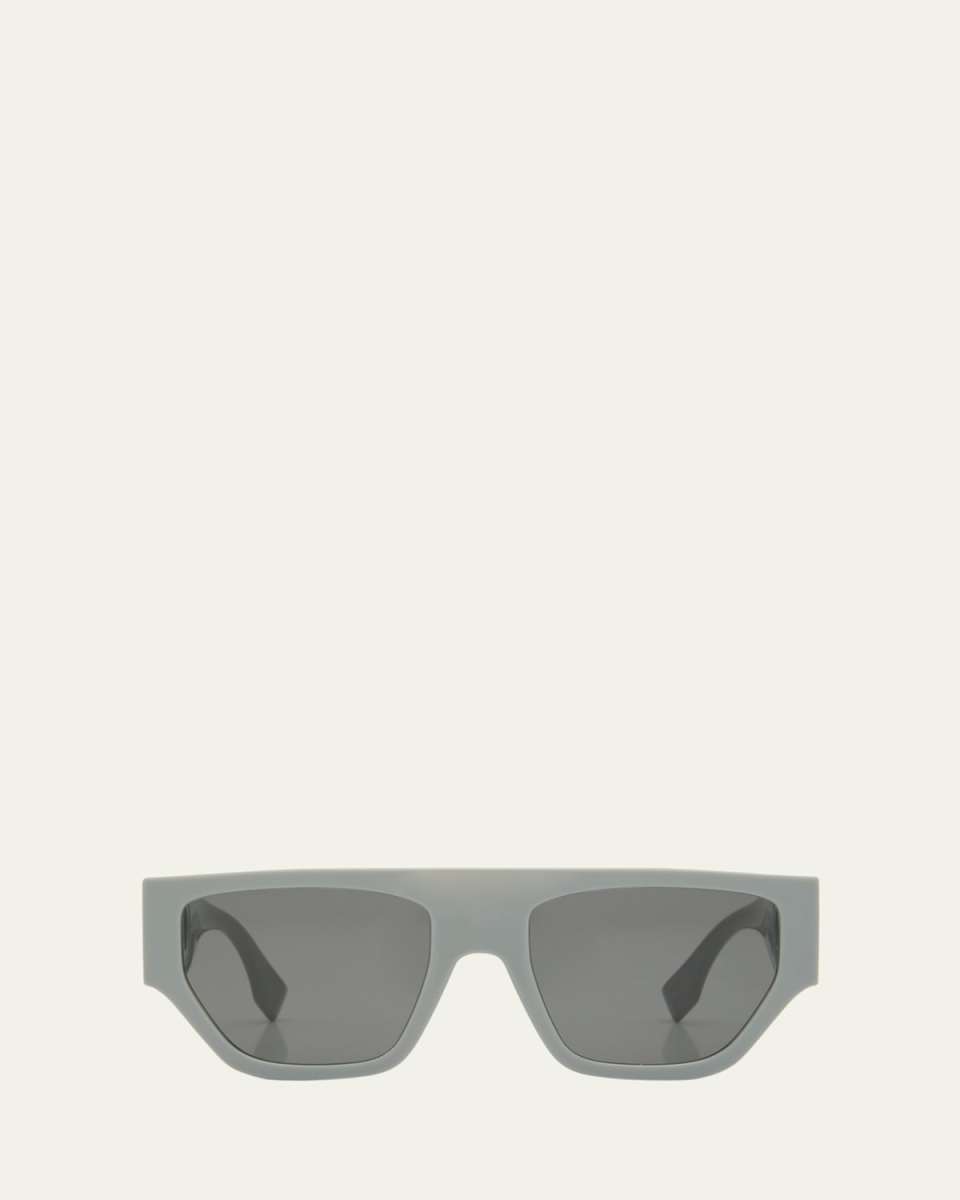 Wavy Acetate Rectangle Sunglasses