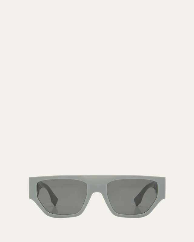 Wavy Acetate Rectangle Sunglasses