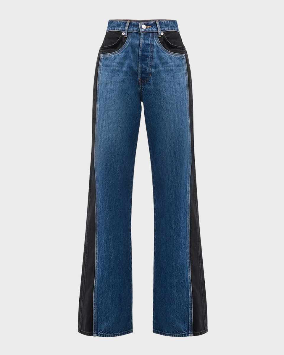 Taylor Wide-Leg Two-Tone Jeans