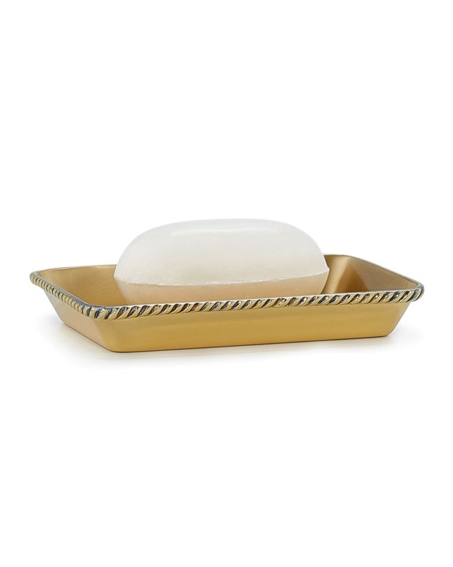 Corda Polished Brass Soap Dish