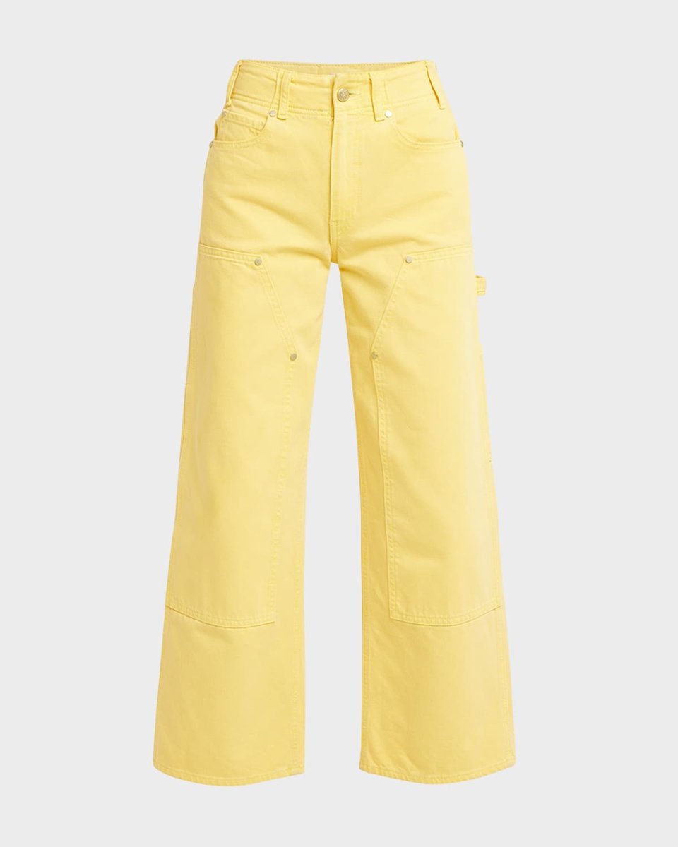 The Olympia Wide-Leg Cropped Carpenter Denim Jeans