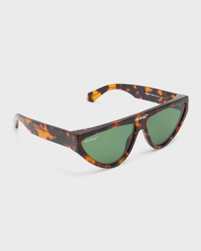 Gustav Logo-Bridge Acetate Cat-Eye Sunglasses