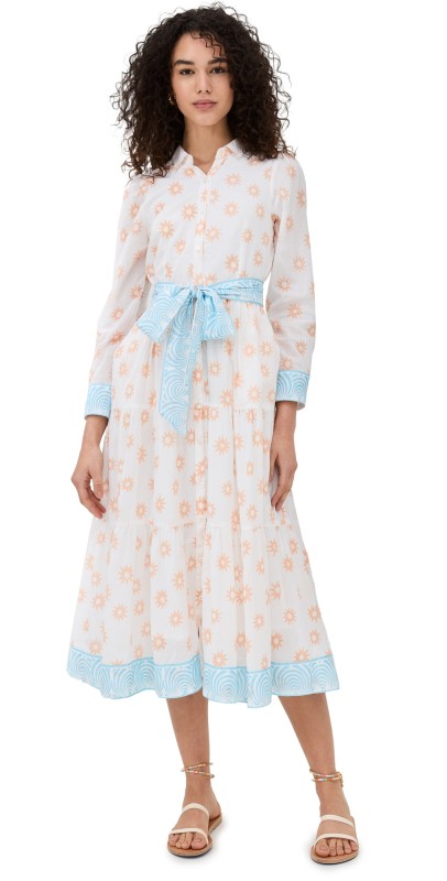 Marea Flounce Shirtdress Natural Starburst