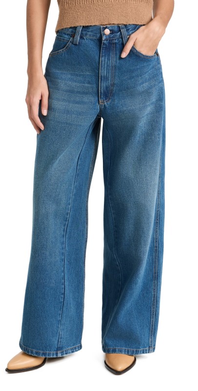 Sea Elena Denim Baggy Pants Blue