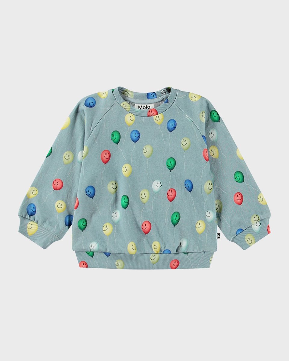 Boy's Disc Balloon-Print Sweatshirt, Size 3M-2