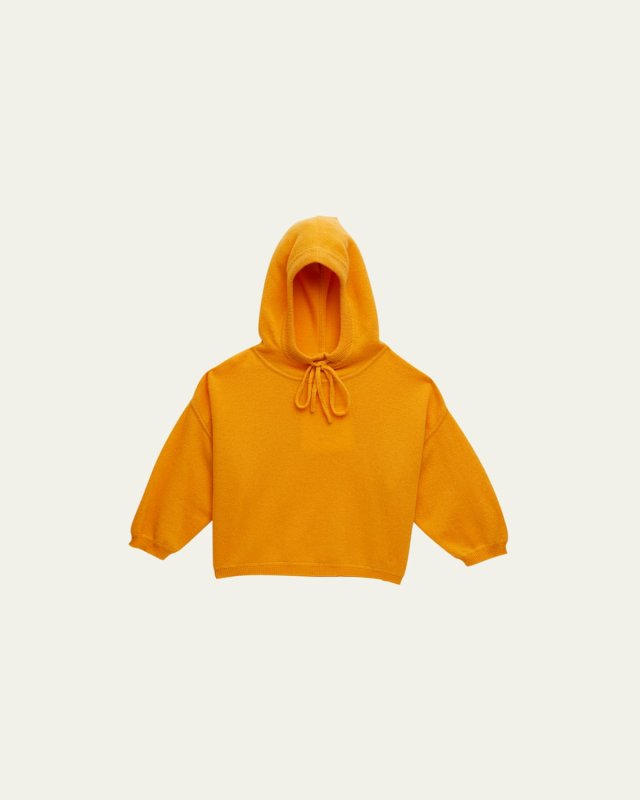 Boy's Linosa Cashmere Hoodie, Size 6-12