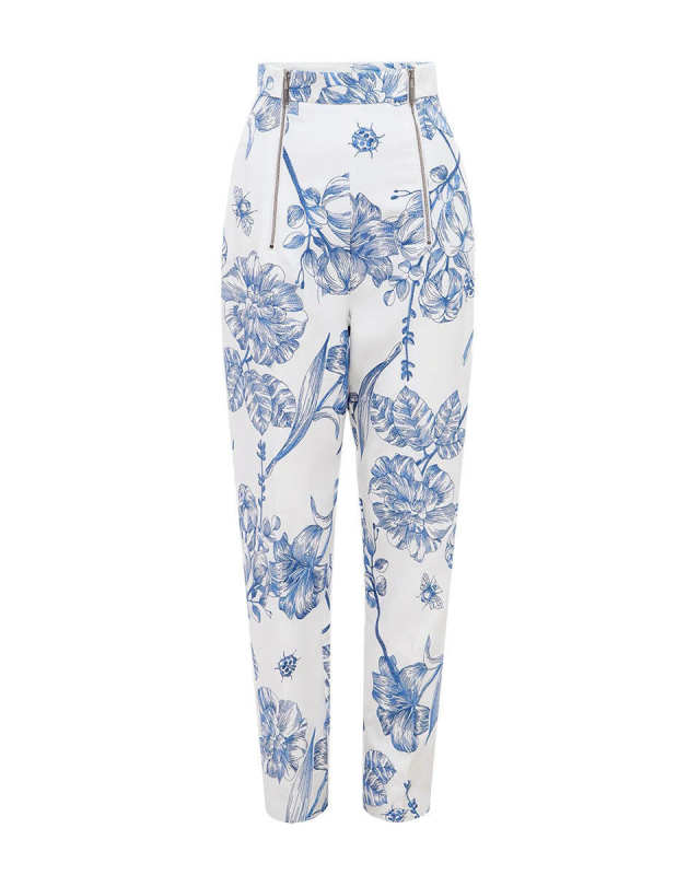 Indra Embroidered Straight Leg Pants