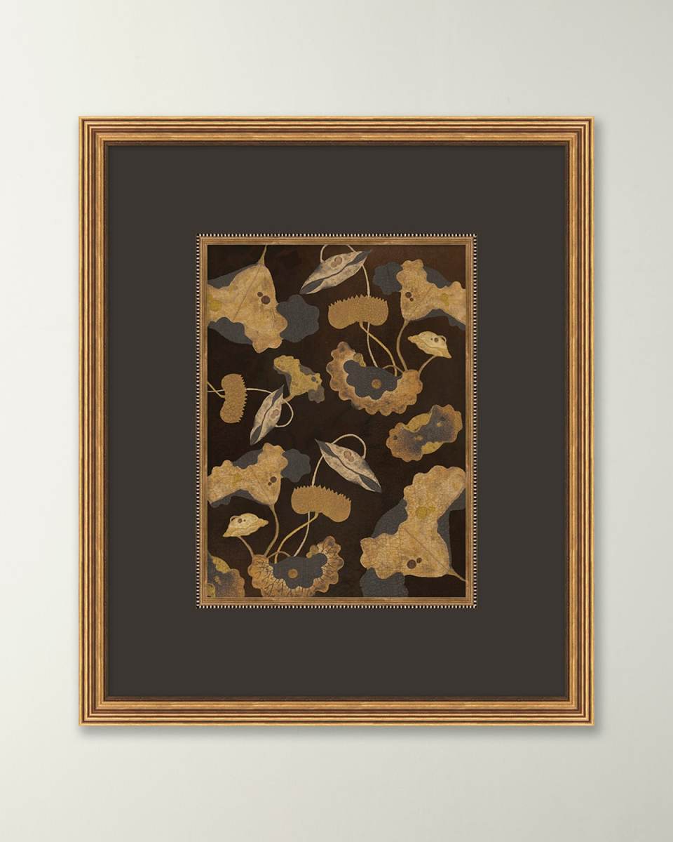 "Sutra Box with Lotus Pond 2" Framed Giclee
