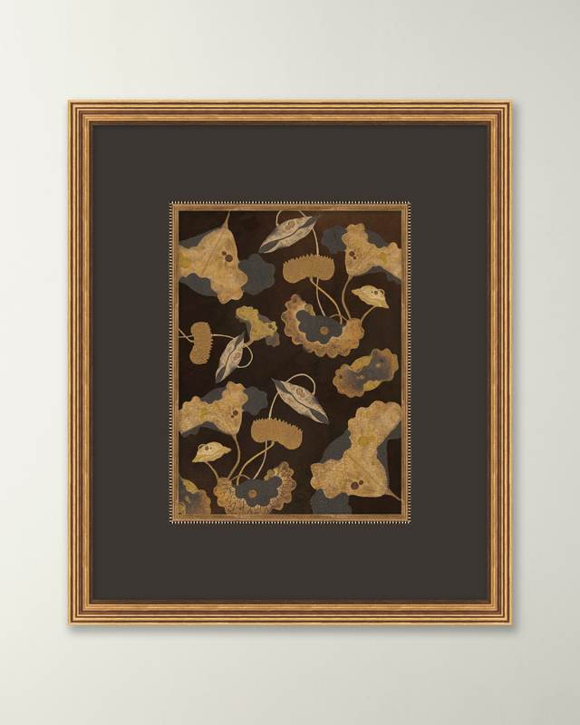 "Sutra Box with Lotus Pond 2" Framed Giclee