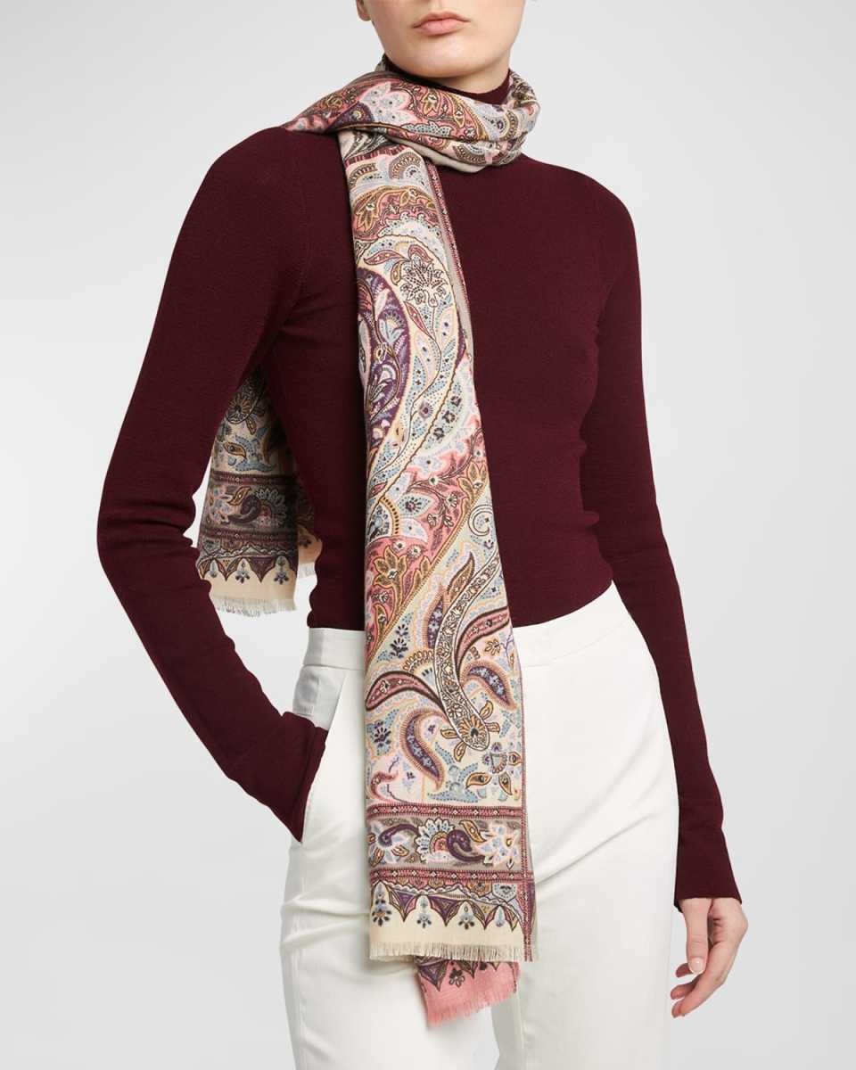 Bohemian Paisley Silk-Cashmere Scarf