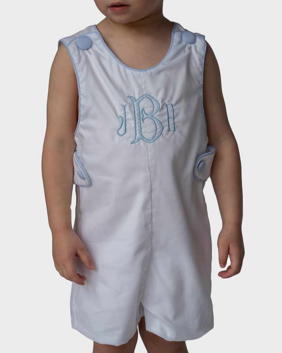 Solid Jon Jon - Monogram Option, Size 3 Months-